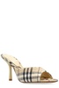 Checked Almond Toe Heeled Sandals