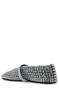 Suede Glass-Embellished Ballet Flats