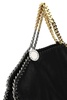 Stella Mccartney Women Black Shaggy Deer Falabella Fold Over Handbag