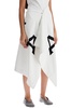 Logo cotton midi skirt