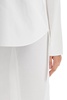 asymmetric poplin top with