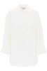 daria linen shirt with three-quarter sleeves