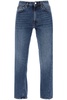 twisted seam straight jeans