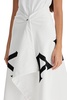 Logo cotton midi skirt