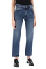 twisted seam straight jeans