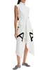 Logo cotton midi skirt