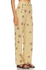 Embroidered Wax Flower Trouser
