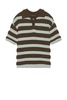Bubble Stripe Polo Sweater