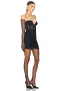 Ruched Mesh Bustier Mini Dress