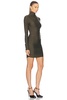 Oleandra Turtleneck Draped Mini Dress
