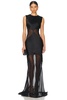 Abstract Sheer Gown