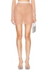 Ruched Mesh Mini Skirt