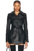 Memory Leather Trench Coat