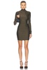 Oleandra Turtleneck Draped Mini Dress