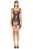 Square Neck Sequined Mini Dress