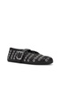 Vienne Buckle Eyelet & Laser-Cut Leather Ballet Flats