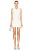 Twill Vest Mini Button Dress
