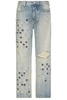 MA Quad Embroidered Flared Jean