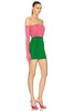 Strapless Ruched Glove Mini Dress