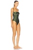 Oysters Solid Strapless One Piece Swimsuit