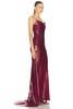 Draped Sequin Mesh Gown