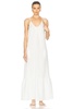 Golden Age Solid Strap Long Dress