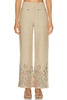 Embroidered Trumpet Flower Murphy Trouser