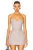 Strapless Crystal Pinstripe Corset Top