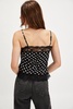 Anna Sui Polka Dot Ruched Lace Cami