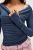 Big Love Rib Off The Shoulder Long Sleeve