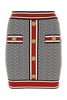 Embroidered viscose blend mini skirt