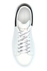 Alexander Mcqueen Men White Leather Sneakers With Black Leather Heel