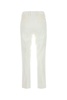 White stretch cotton cigarette pant