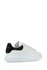 Alexander Mcqueen Men White Leather Sneakers With Black Leather Heel