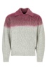 Two-tone stretch acrylic blend sweater
