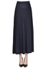 Pleated lamè knit skirt