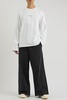 Wide-leg cotton trousers
