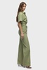 Tie Waist Pintucked Trouser Pant