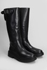 Mandeville Low Heels Boots In Black Leather