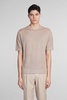 T-shirt In Beige Linen