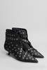 High Heels Ankle Boots In Black Leather