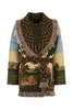 Embroidered Wool Blend Cardigan