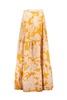 Charlotte In Flowered Ochre Cotton