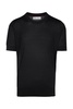 Black Cotton And Silk T-shirt