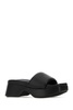 SANDAL WITH LEATHER LOGO AND PLATFORM