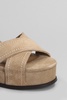 Melany Sandals In Beige Suede