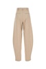 Beige Stretch Polyester Blend Pant