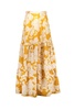 Charlotte In Flowered Ochre Cotton