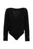 Jacquard Satin Body Shirt With Necklace