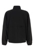 Black Stretch Nylon Windbreaker